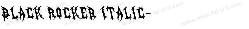 Black Rocker Italic字体转换